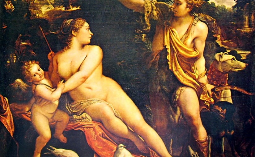 Annibale Carracci: Venere e Adone, cm. 212 x 268 Prado Madrid.